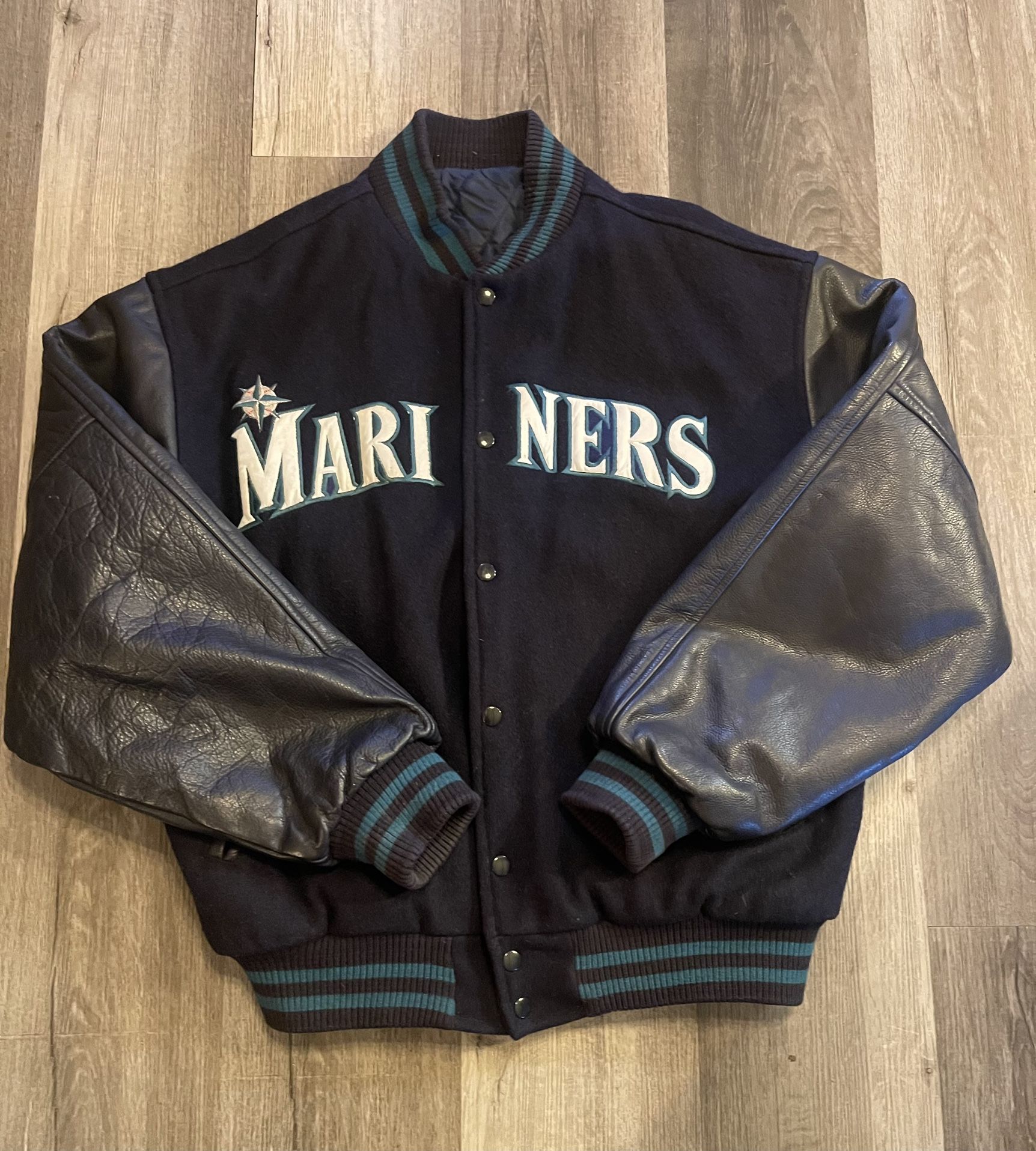Mariners Wool Jacket n Real Leather sleeves 