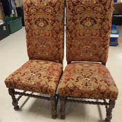 Two Beautiful High Back Dining/Sitting Chairs Only $40
