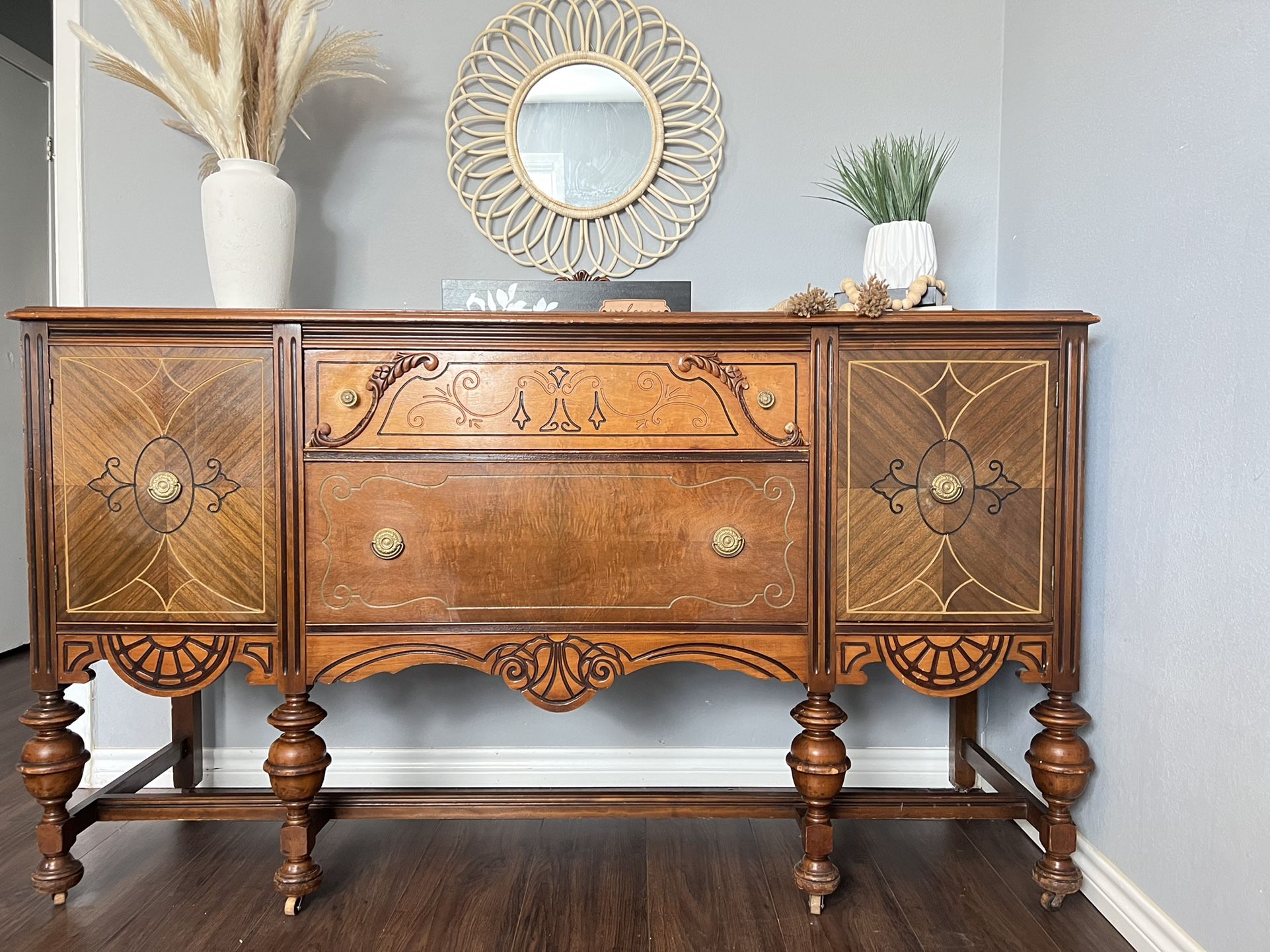 Gorgeous Antique Jacobean Buffet / Sideboard