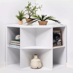 White Corner Shelf Unit (Original Price $85)