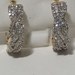 10k Fully Natural Diamonds Earrings