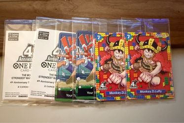 One Piece Card Game 4th Anniversary Promo Cards