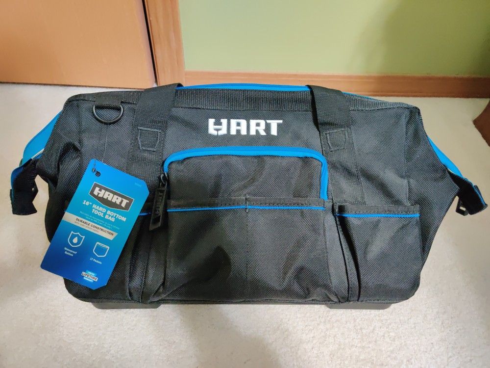 HART 16" Hard Bottom Tool Bag (17 Pockets) + U.S. General Parts Tray - NEW!