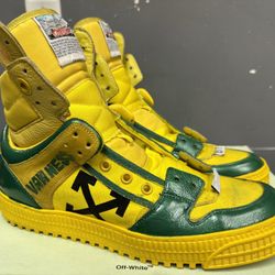 Off White Off Court High Tops Yellow Size 7.5M