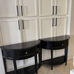 Set Of Black Night Stands 