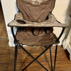 Ciao! Baby Portable High Chair Babies and Toddlers Compact Travel Camping Brown