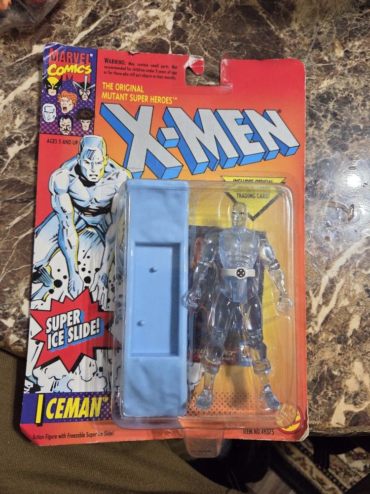 X-Men Iceman Action Figure 1993 Vintage Marvel Comics. Toy Biz.