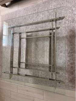 Modern Glass and Chrome Coffee Table