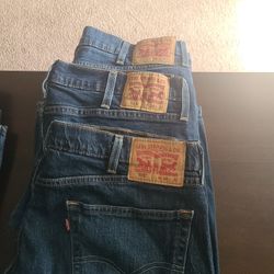 3 Pair Of Levi's See Description Below