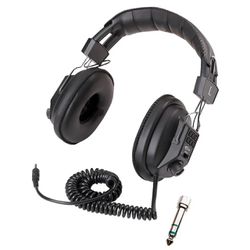 Califone 3068AV Stereo/Mono Headphones, 3.5 mm w/ 1/4” Adapter Black
