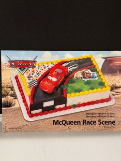 DecoPac Disney Cars McQueen Race Scene DecoSet