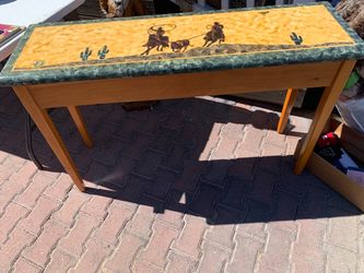 Western “Roping” sofa table