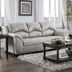LIGHT GRAY FABRIC-SOFA-SILLON-GRIS