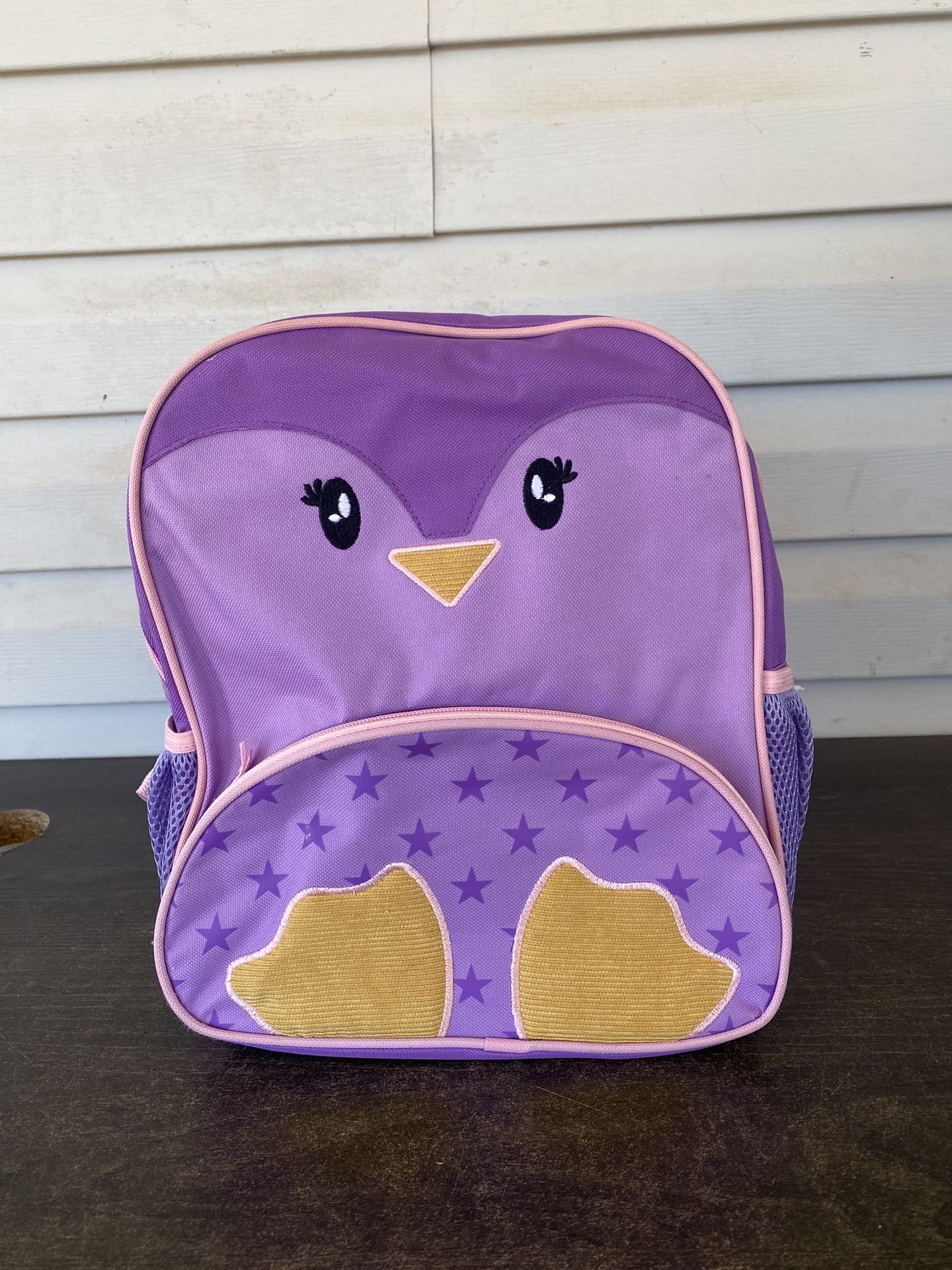 WONDER NATION PRESCHOOL 13" PENGUIN CRITTER BACKPACK Purple