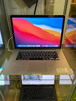 MacBook Pro retina 15-inch late 2013 I7 @ 2.0 ghz  8gb RAM 128 GB  MacOS Big Sur version 11.7.10