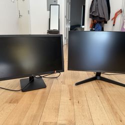 2 office monitors :  Samsung 24” T350 Series LG 22”