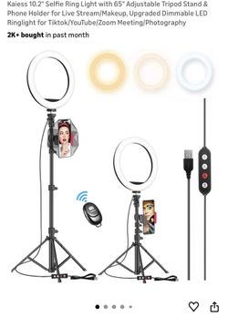 NEW Adjustable Tripod Selfie Ring Light W/ Remote