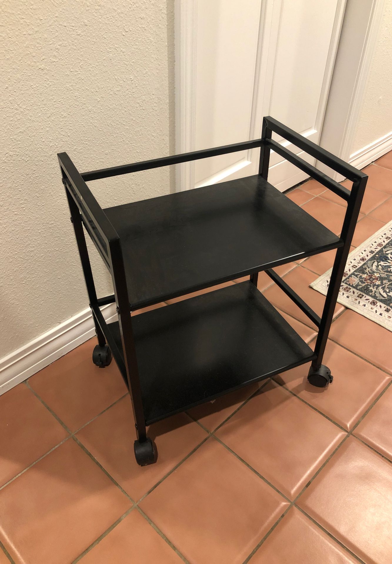 Small Rolling metal cart/shelf