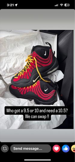 Who got a size 9.5, or 10.. for a 10.5…we can swap.. They are SOLD!!
