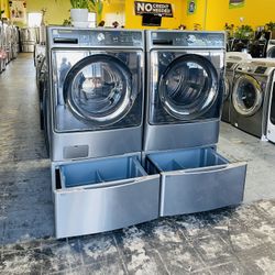 Kenmore Jumbo Washer And Dryer Stainless Steel 