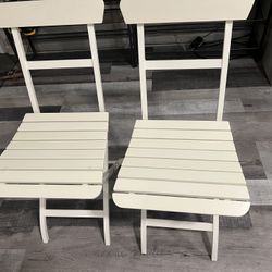 Outdoor Patio Modern Folding Dining Chair, White