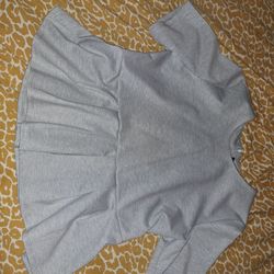 Grey Zip Up Dress Shirt