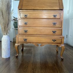 Antique 19th Century Walnut Drop Front Secretary Desk