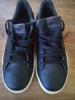 PUMA SHOES LEATHER BLACK SIZE 9 MENS