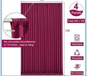 Burgundy/ Maroon drapes 12 pack
