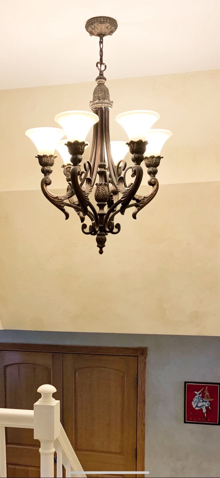 Vintage Bronzed Chandelier