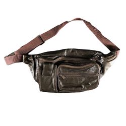 Vintage 6 Pocket Leather Shoulder Bag