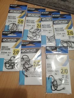 Owner Fishing Hooks Size 2/0 – 7 Packs