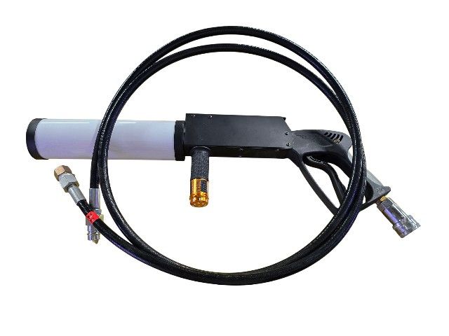 Smoke Machine Handheld CO2 Fog Machine with RGB Lights Cannon Jet Machine Stage Effect Equipment Tube D3.35inch w/ 3m Hose, for DJ Stage, Party, Weddi