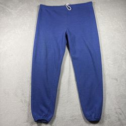 Jerzees Russell Blue Men's Large Vintage 80's Cotton Jogger Sweatpants #970