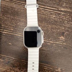 Apple Watch Ultra 49mm Titanium Smartwatch - White Ocean Band