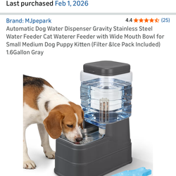 Brand new 6L Automatic Dog Water Dispenser Gravity Stainless Steel Water Feeder Cat Waterer Feeder with Wide Mouth Bowl for Small Medium Dog Puppy Kit