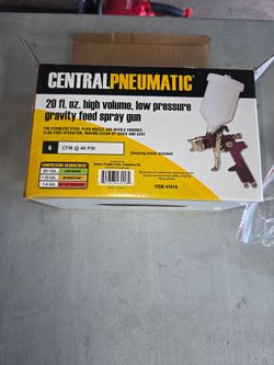 Central Pneumatic HVLP Gravity Feed Spray Gun