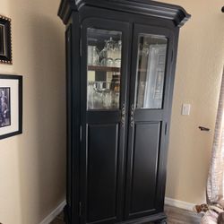 Bar Cabinet With Glasses And Wine Storage Shelves