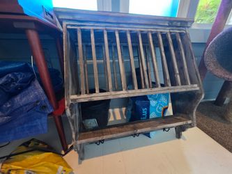 Rustic wood dish rack