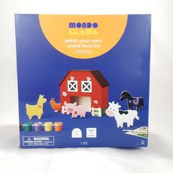 Mondo Llama Wood Farm Art Kit  Paint Your Own Barn Animals 