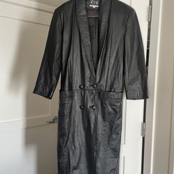 G-III Genuine Leather Trench Coat Jacket Woman’s Size Small