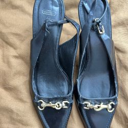 Women’s Black Coach Like New Low Heel Shoes /OBO