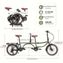 Folding Tandem Bike 
