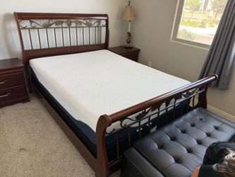 Queen Bed Frame In Cherry