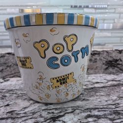 Ceramic Popcorn Bucket with 6 Bowls
