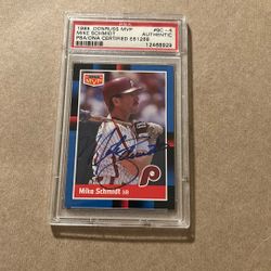 Mike Schmidt Autographed- 1988 Donruss MVP Card Phillies PSA