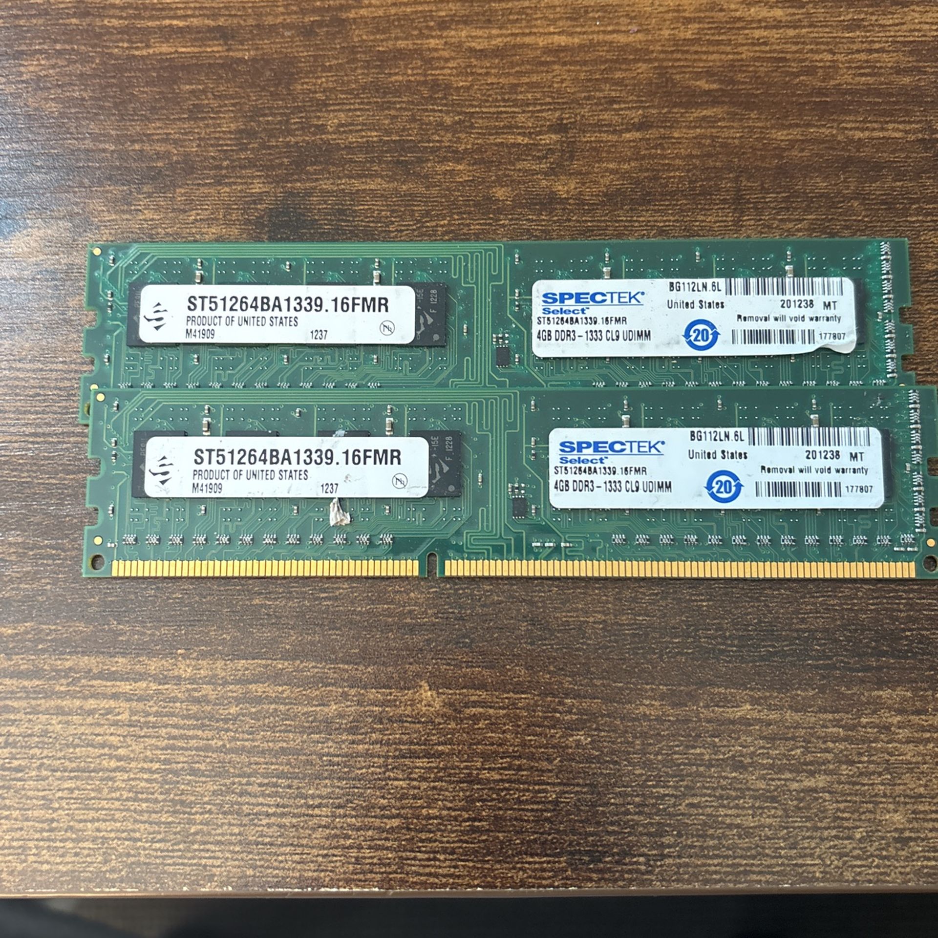Spectek 4gb Ram Sticks