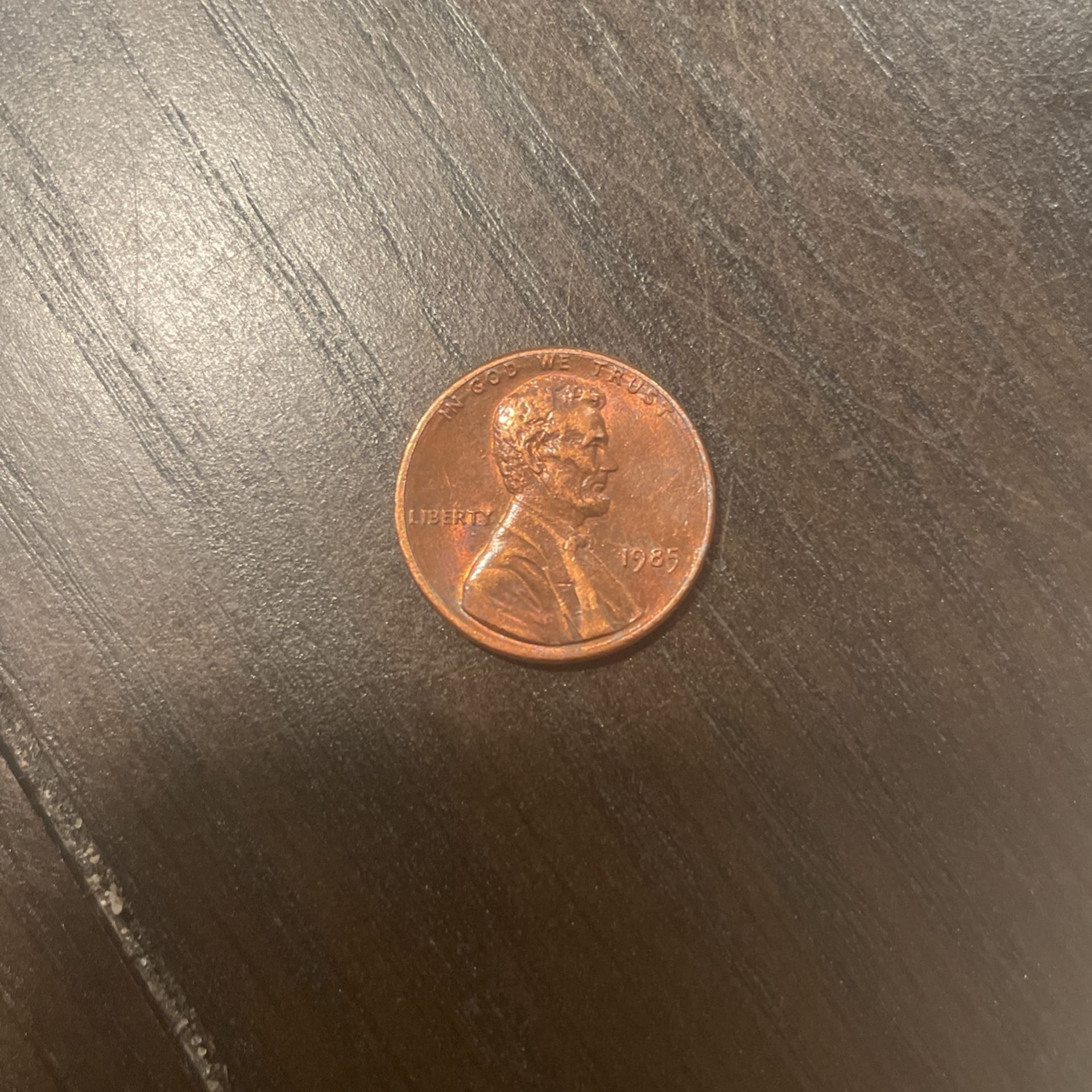 1985 Penny Without Mint Mark