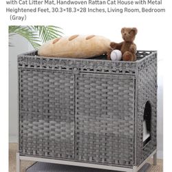 Rattan Cat Litter Enclosure 