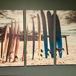 Surfboard Beach Art